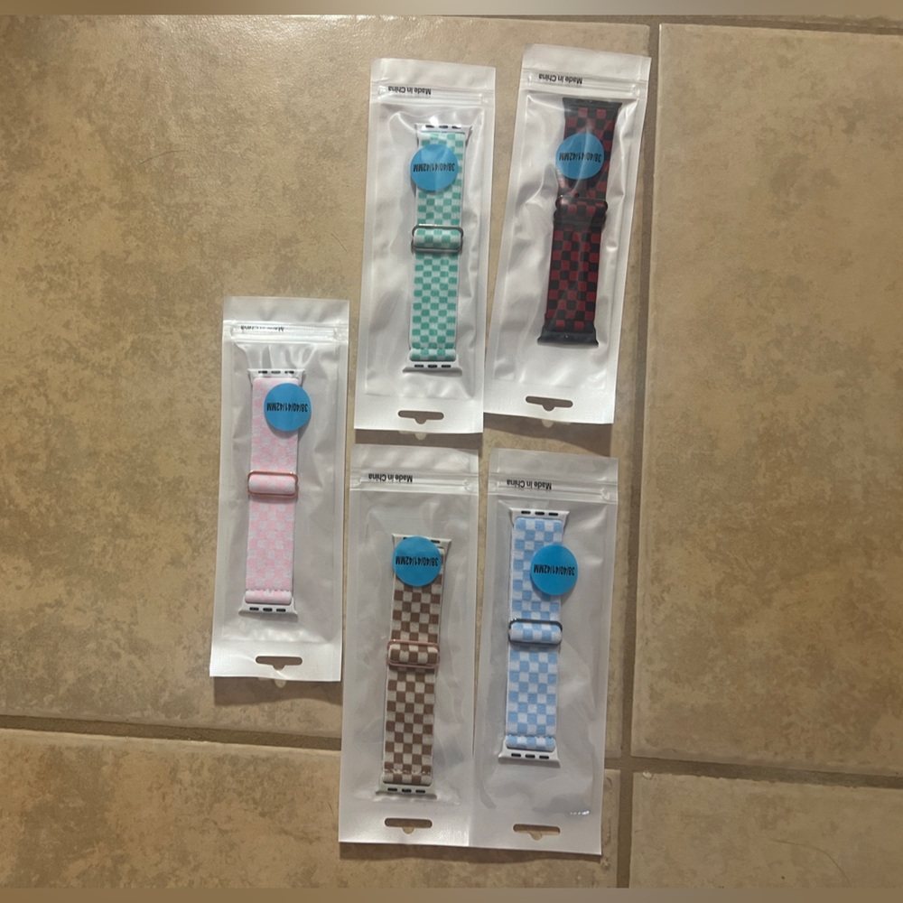 Checkered Watch Bands Set